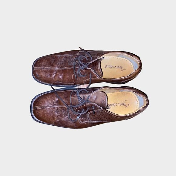 Studio Belvedere Brown Leather Shoes Size 10 D - Picture 2 of 5